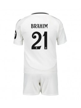 Real Madrid Brahim Diaz #21 Replika Hemmakläder Barn 2024-25 Kortärmad (+ byxor)